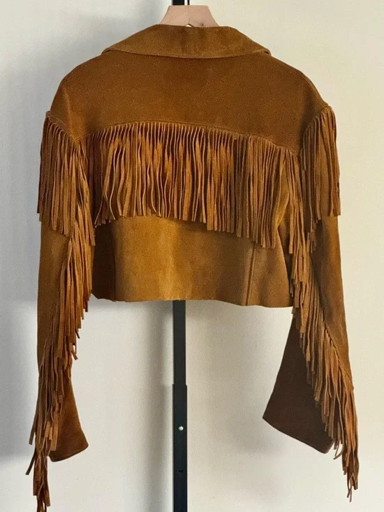 True Vintage 1960s Ibex of England Suede Fringe Jacket - Picture 4 of 7